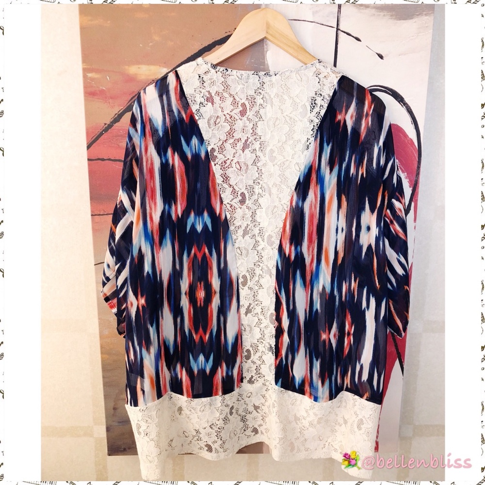 Open Front Cardigan Lace, Size M - Picture 1 of 5